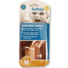Safety 1st Wide Grip Latches Cabinet and Drawer Latches 14 Pack NEW 48390