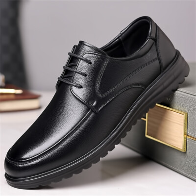 Men's Classic Lace Up Derby Dress Leather Business Shoes