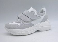 Steve Madden Maze Gray White Hoop And Loop Platform Sneakers Wmn's Sz 8 M