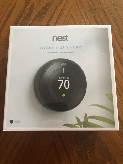 nest learning thermostat black