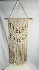 Vintage Inspired Macrame Wall Hanging Handmade Boho Chic Style Art Tapestry