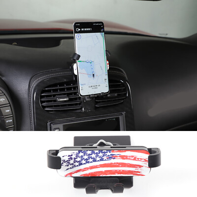 US Flag Style Car Mobile Phone Holder Bracket For Corvette Vette C6 Z06 2005-13