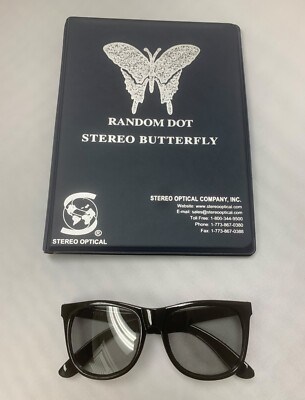 Stereo Butterfly Test complete with glasses and manual Stereo