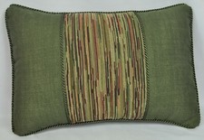 Corded Pillow made w Ralph Lauren Rutherford Park Green Cotton  Tapestry Fabric
