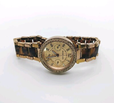 Michael Kors MK-5841 Parker Chronogram Women's Watch Rose Gold | eBay