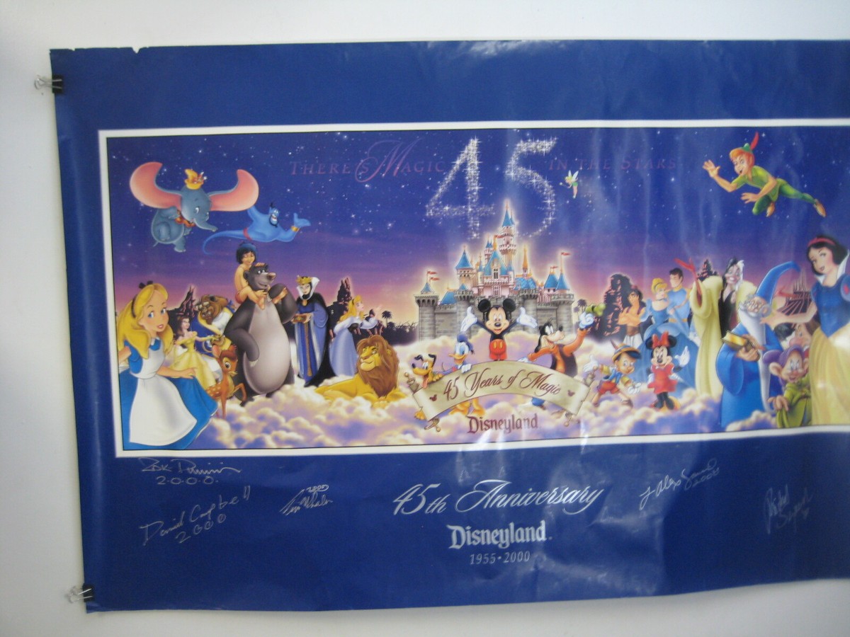 Vintage Disneyland Signed 2000 45th Anniversary Poster 24