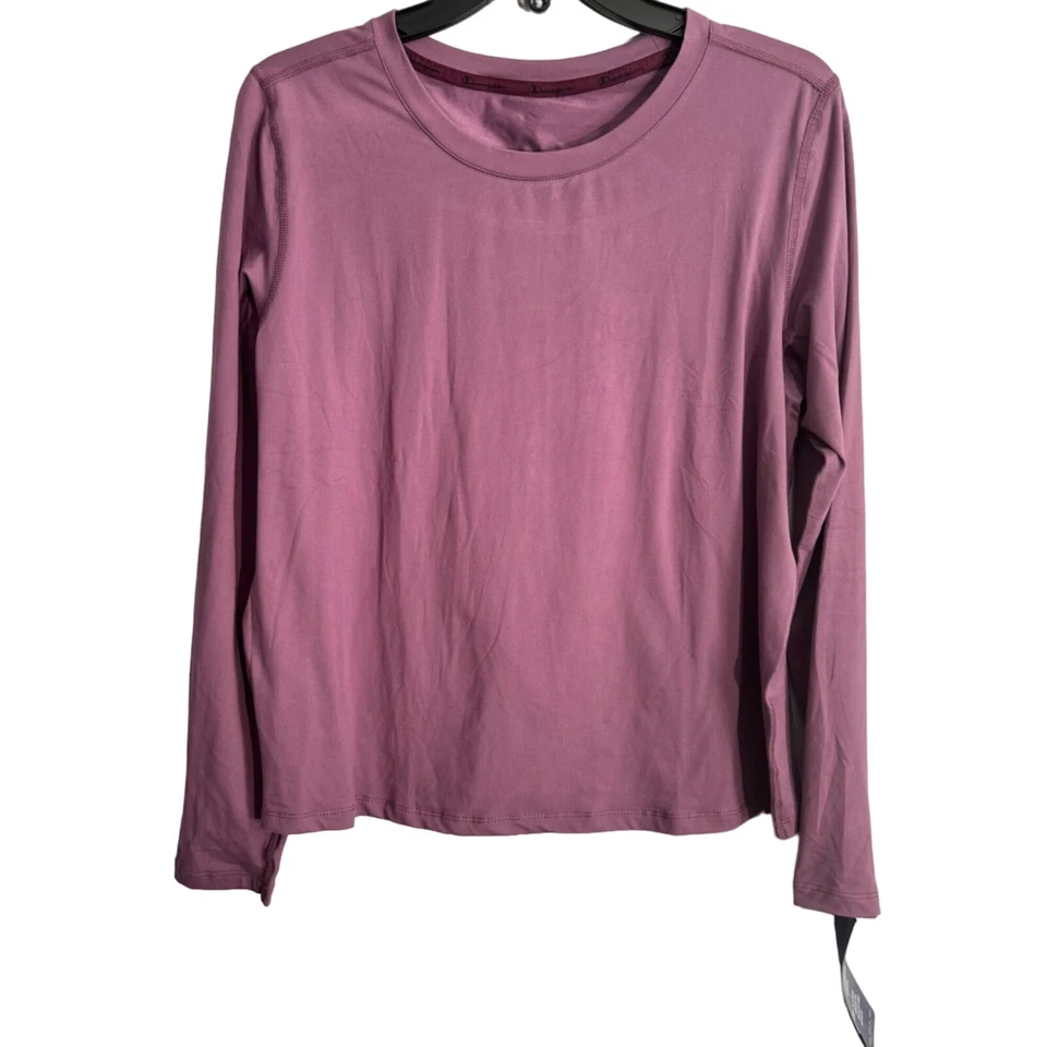 Camiseta de rendimiento de manga larga Champion para mujer absorbente y antiolor talla M púrpura Foto 2 de 4