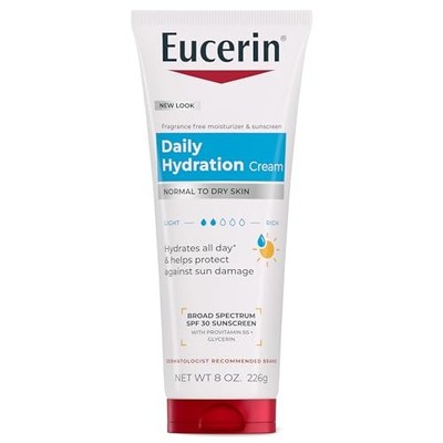 Eucerin Daily Hydration SPF 30 Sunscreen Body Cream 8oz