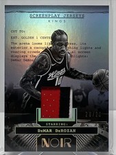 2024-25 Noir Screenplay Jerseys DEMAR DEROZAN 20/20 Game Worn BOOKEND