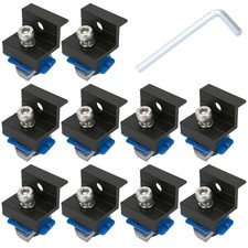 10Pcs Solar Panel End Clamps Aluminum Alloy 30mm 35mm Black Clamp Brackets ...