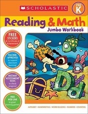Scholastic Pre-K Reading  Math Jumbo Workbook - Paperback - VERY GOOD