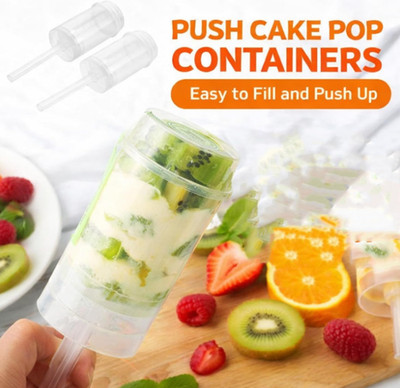 Cake Push Pop Containers,2026 New Clear Round Empty Push Pop Containers