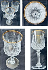 Cristal d'Arques Longchamp Gold Rim Wine Glasses Set of 4 — listing 6