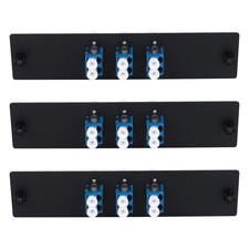 3 PCS 6 Fibers LC to LC Duplex Single Mode Patch Panel Singlemode Adapters