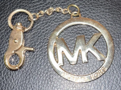 MK Michael Kors Gold-Tone Logo Handbag/Purse Charm Round **CHARM ONLY** Keychain