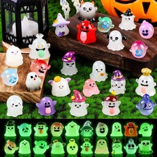 31pcs Halloween Mini Glow in The Dark Ghosts Figures Decor