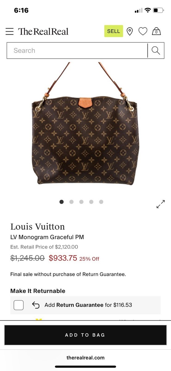 Louis Vuitton Graceful PM Brown Leather for sale online | eBay
