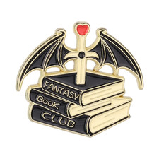 Sleeping Dragon Sword Enamel Pins Fantasy Book Lover Brooches Lapel Badge