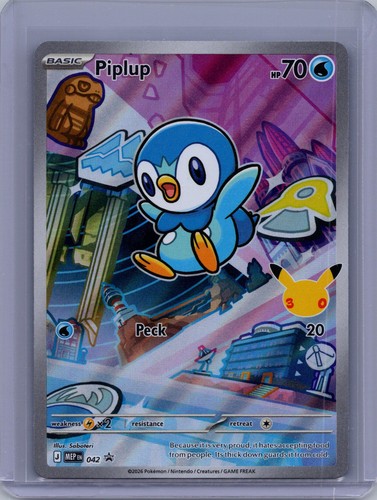 2026 Pokémon TCG Mega Evolution Promos Piplup #MEP 042 Regular Promo NM