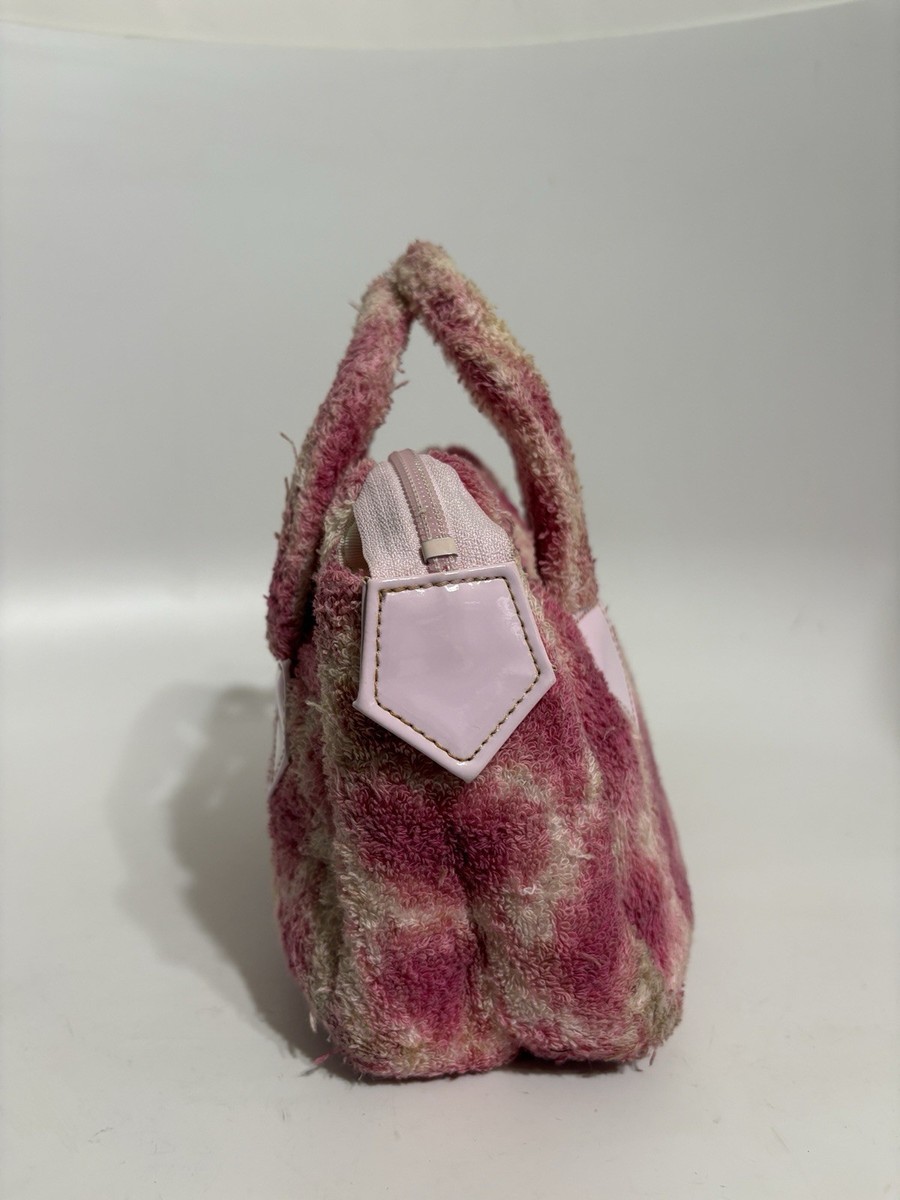 Vtg Vivienne Westwood Orb Logo Pink Leopard Terry Cloth Bag | eBay