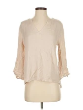 Olive and Oak Women Brown 3/4 Sleeve Blouse S