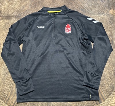 Hummel 1/4 Zip Tech Long Sleeve Pullover Men's Medium Black Active Soccer