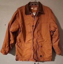 MIL-TEC Workwear Insulated Canvas Duck Jacket Coyote Brown Mens Sz M No Hood