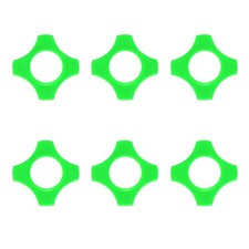 6 Pack 1.46" Quadrangular Rubber Mic Rolling Ring, Green