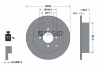 2X Pagid Bremsscheibe 52514NC FüR Peugeot 406 8B Break 8E 8C 16V Bifuel Hpi HDI