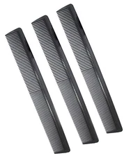 3 Pack Carbon Fiber Cutting Comb - Professional 8.15' Styling Comb for All Hair