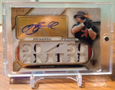 JEFF BAGWELL 2017 TOPPS TRIPLE THREADS RELICS JERSEY AUTO 16/18 AUTOGRAPH ASTROS