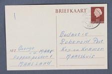 MayfairStamps Netherlands 1963 to Maassluis Stationery Card aaw_77341