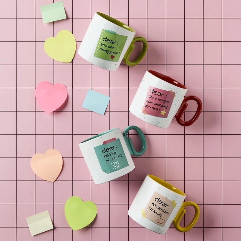 Tazza Colazione MUG con Manico TOGNANA con Frasi Memo Sorriso Tazzone Latte