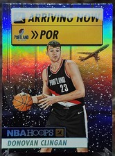 2024-25 NBA Hoops Donovan Clingan Arriving Now Silver Holo RC #17 Blazers Rookie