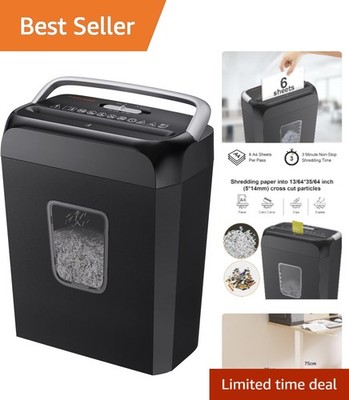 Portable Paper Shredder with Jam Proof Feature & Overheat Protection - C237-B