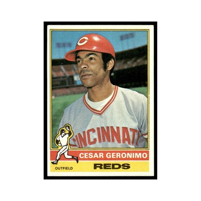 Cesar Geronimo 1976 Topps #24 Cincinnati Reds Baseball Card EX