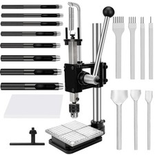 Leather Press Leather Hole Puncher Upgraded Hand Punching Machine for DIY Lea...