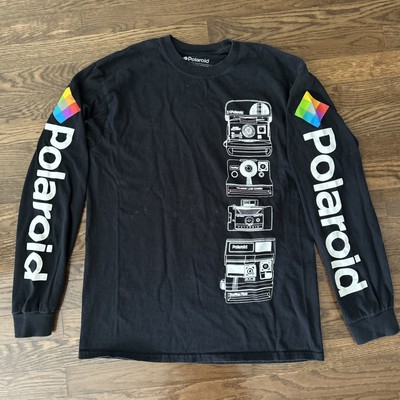 Polaroid Instant Mens S Black Graphic T-Shirt Vintage Difuzed One Step Express