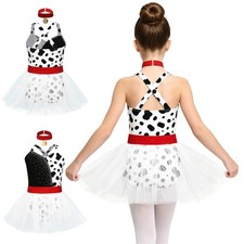 Kids Girls Tutu Dress Festivel Bodysuit Halloween Dresses Hem Cosplay Tulle
