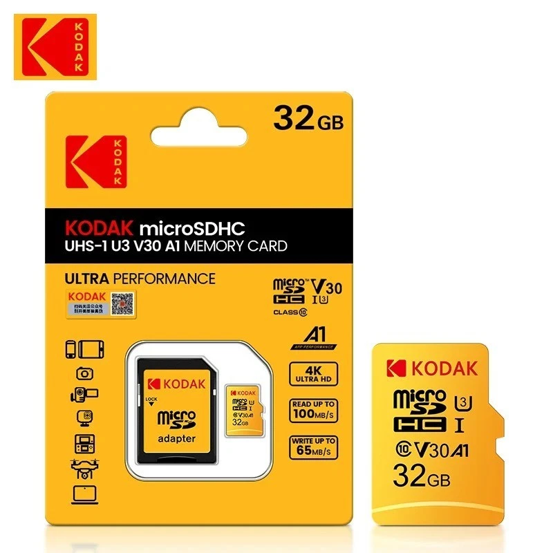 KODAK Micro SD Card 32GB 64GB Class 10 A1 UHS-I with Adapter TF Memory Card - Image 3 of 4