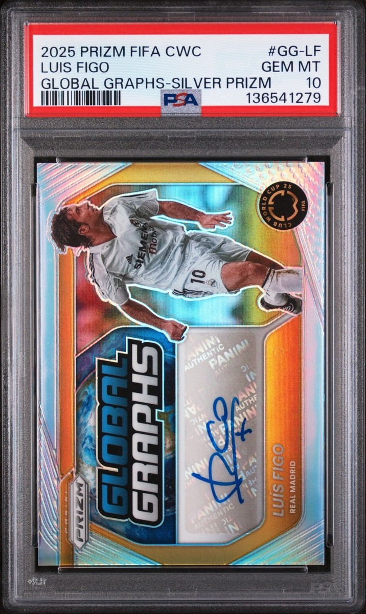 2025 Prizm FIFA CWC Luis Figo #GG-LF Global Graphs Silver Auto /49