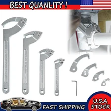 8Pcs Adjustable Pin Spanner Wrench Tool Set 3/4" - 6-1/10" for Suspension Collar