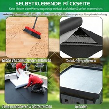 EPDM Dachfolie EasyStick 1,5mm Selbstklebende Dachbahn f&uuml;r Gartenhaus & Carport
