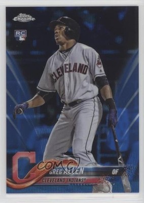 2018 Topps Chrome Blue Wave Refractor 7/75 Greg Allen #84 Rookie RC 05ti