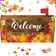 Fall Mailbox Cover Magnetic Thanksgiving Post Box Decor Standard Size 20 x 18 In