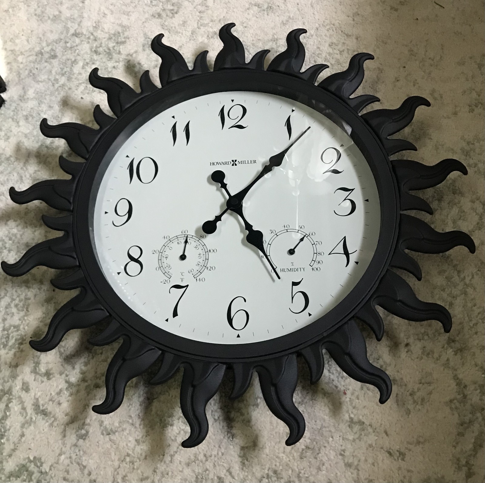 Howard Miller Sunburst II Indoor Outdoor Clock, NIB
