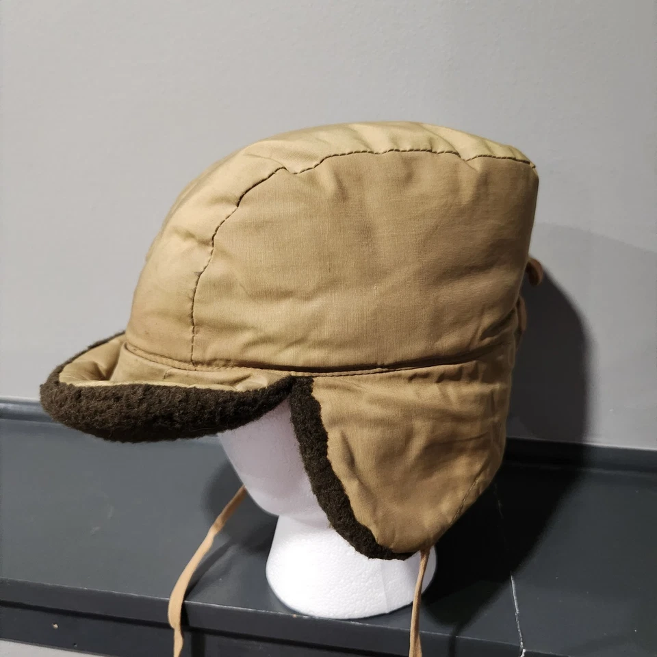 VTG Woolrich Insulated Prime Northern Goose Down Trappers Fur Lined Hat L Large - Image 2 of 4