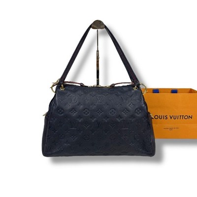 Louis Vuitton Ponthieu Monogram Empreinte Pontu PM Leather Navy Authentic