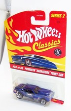 1:64 HOT WHEELS CLASSICS PLYMOUTH BARRACUDA FUNNY CAR BLUE SERIES 2 28/30 NIP