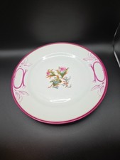 1880s Haviland & Co Limoges Moss Rose Porcelain Cake Plate Antique Floral